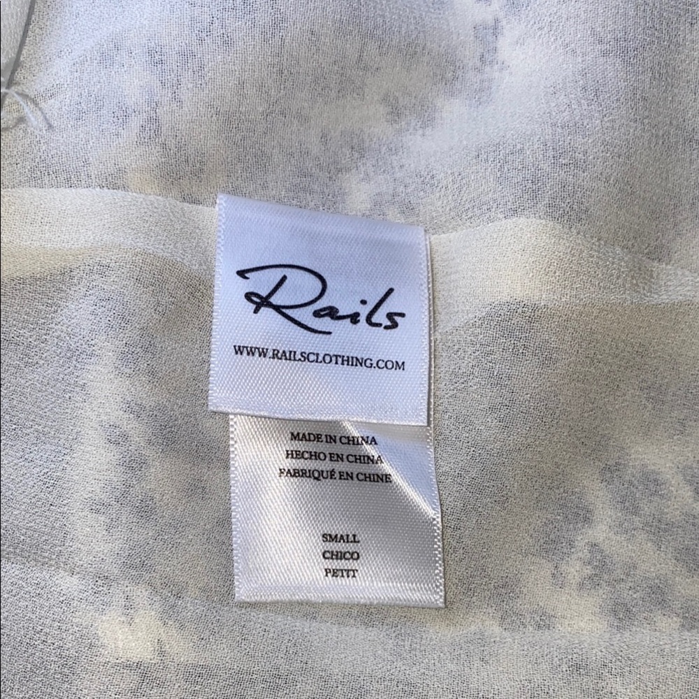 Rails Helena Blue Garden Floral Button Front Mini Dress Size S - Picture 9 of 13